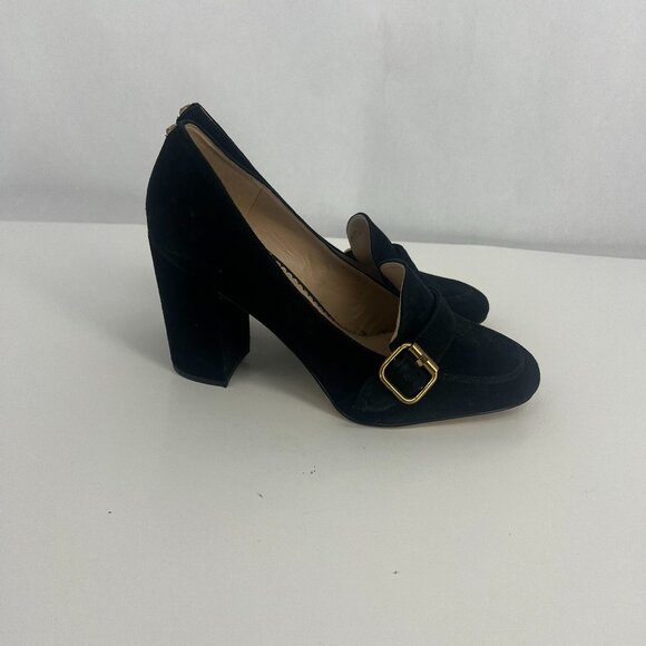 Sam Edelman Black Heels with Gold Accent - Picture 1 of 11